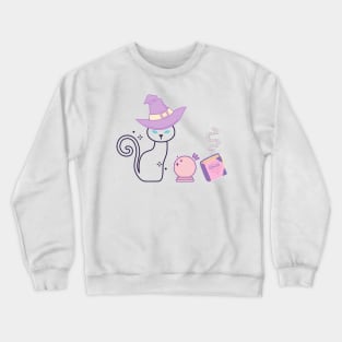 White Cat Witch Crewneck Sweatshirt